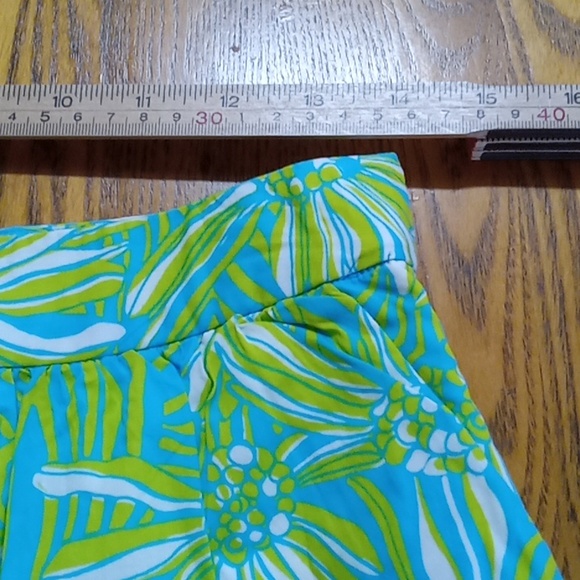 LILLY PULITZER Womens 4 FLORAL SKIRT Used Preowned COTTON FLOWERS Summer Seaweed - Picture 4 of 10